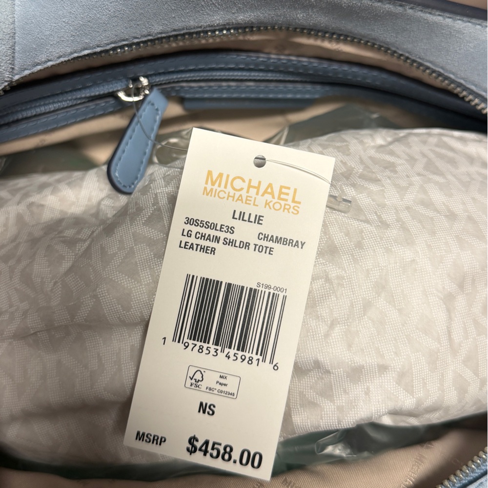 Michael Kors Lillie Soft Blue Hobo Bag - Picture 10 of 10